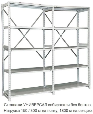 Стеллаж металлический ТСУ 1-150